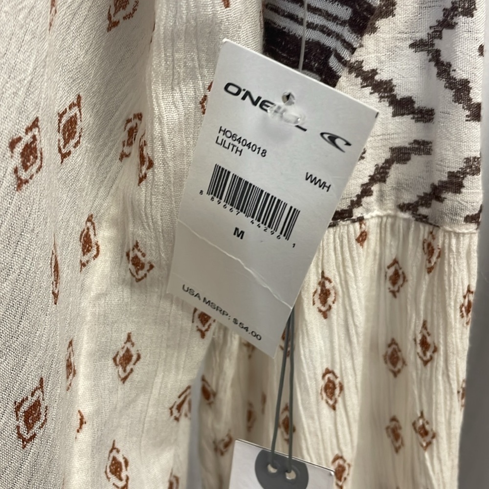 O’Neill Bohemian relaxed fit button front, Peasant Top, long sleeve, Medium - Picture 6 of 8